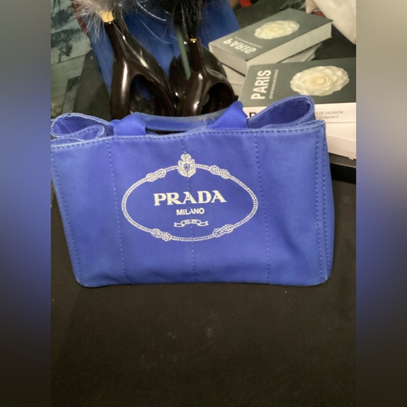 Authentic Cobalt Blue Prada Canapa With Guarantee Card - Picture 14 of 14